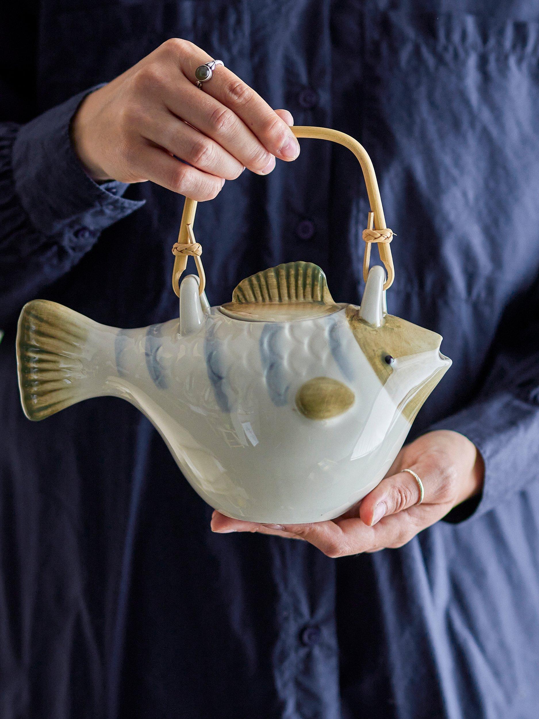 Bloomingville Creative Collection Wrenna Stoneware Teapot, 800ml, Grey