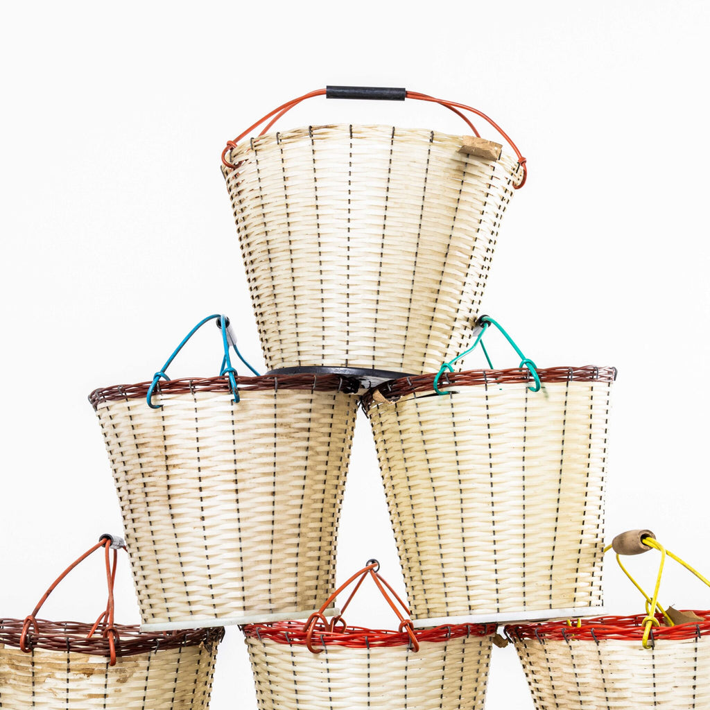 1950s White Grape Picking Baskets - New Old Stock (GDR)