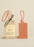 The Vely Soapery Soap on a Rope, Pink Clay