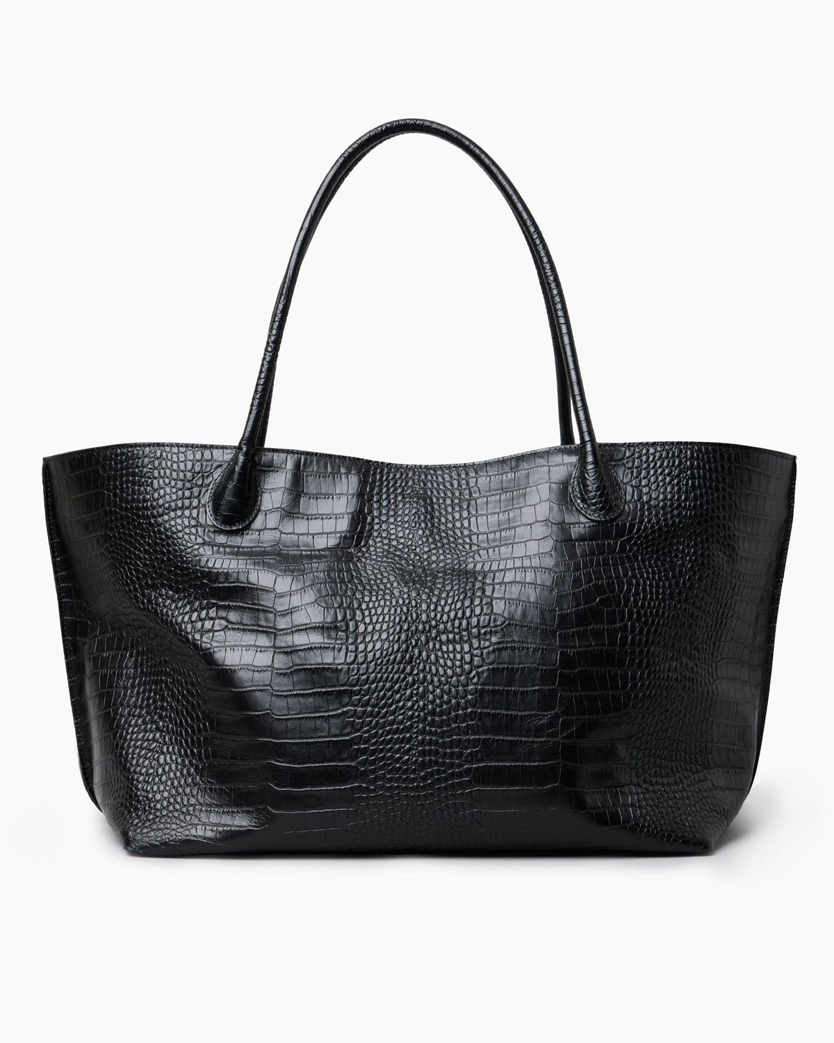 Lié Studio The Eva Weekend Tote, Black Croc