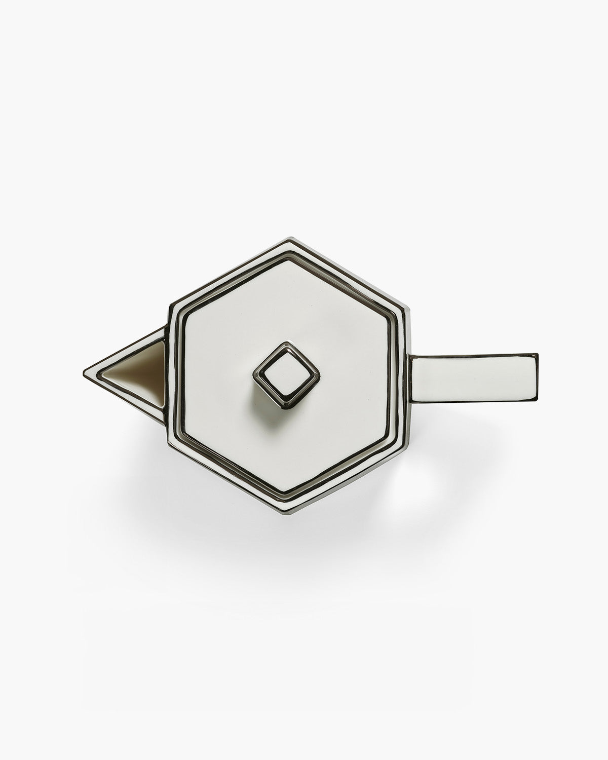 Tea Pot White-Black Carte Blanche