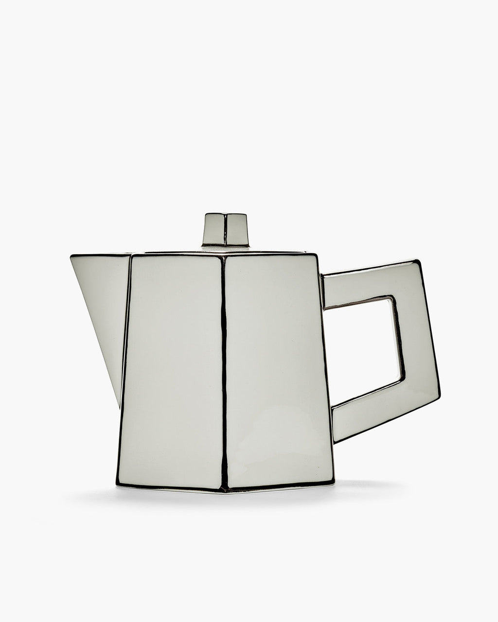 Tea Pot White-Black Carte Blanche