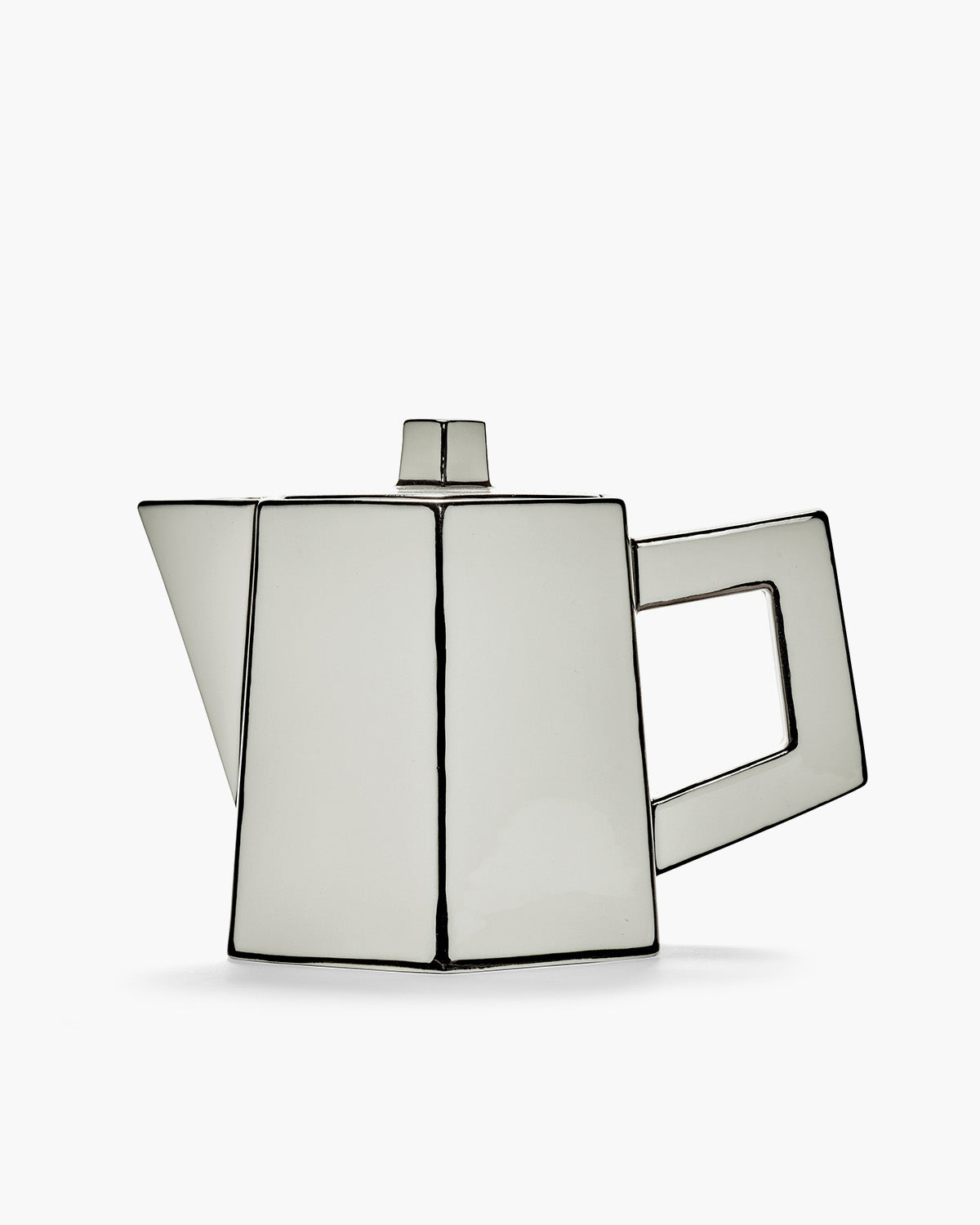 Tea Pot White-Black Carte Blanche