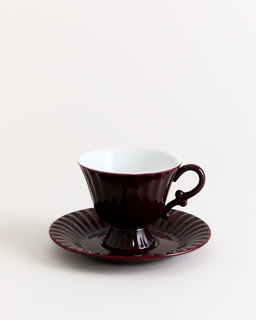 Ancora Cup &amp; Saucer Burgundy