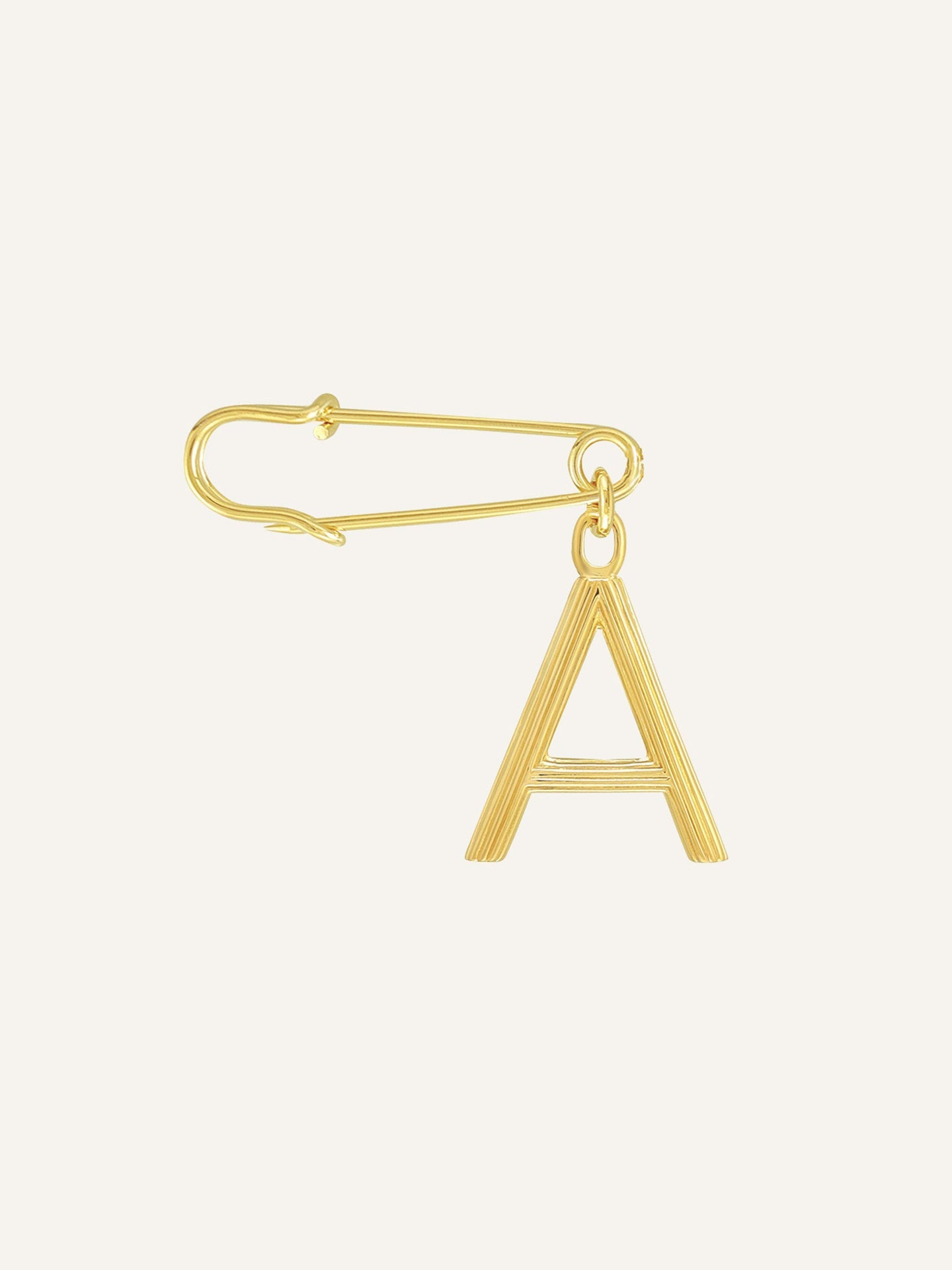 Alphabet Brooch, Gold