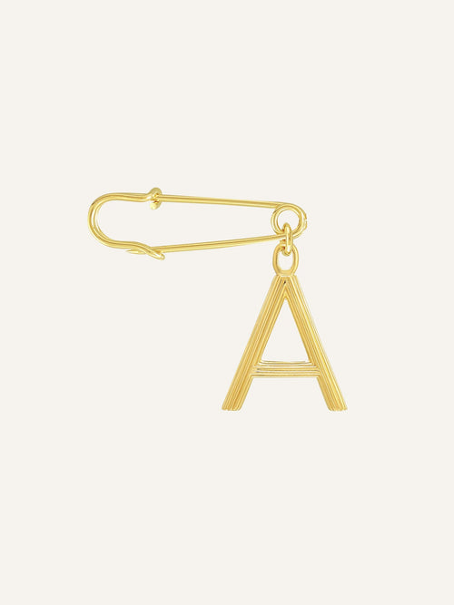 Alphabet Brooch, Gold