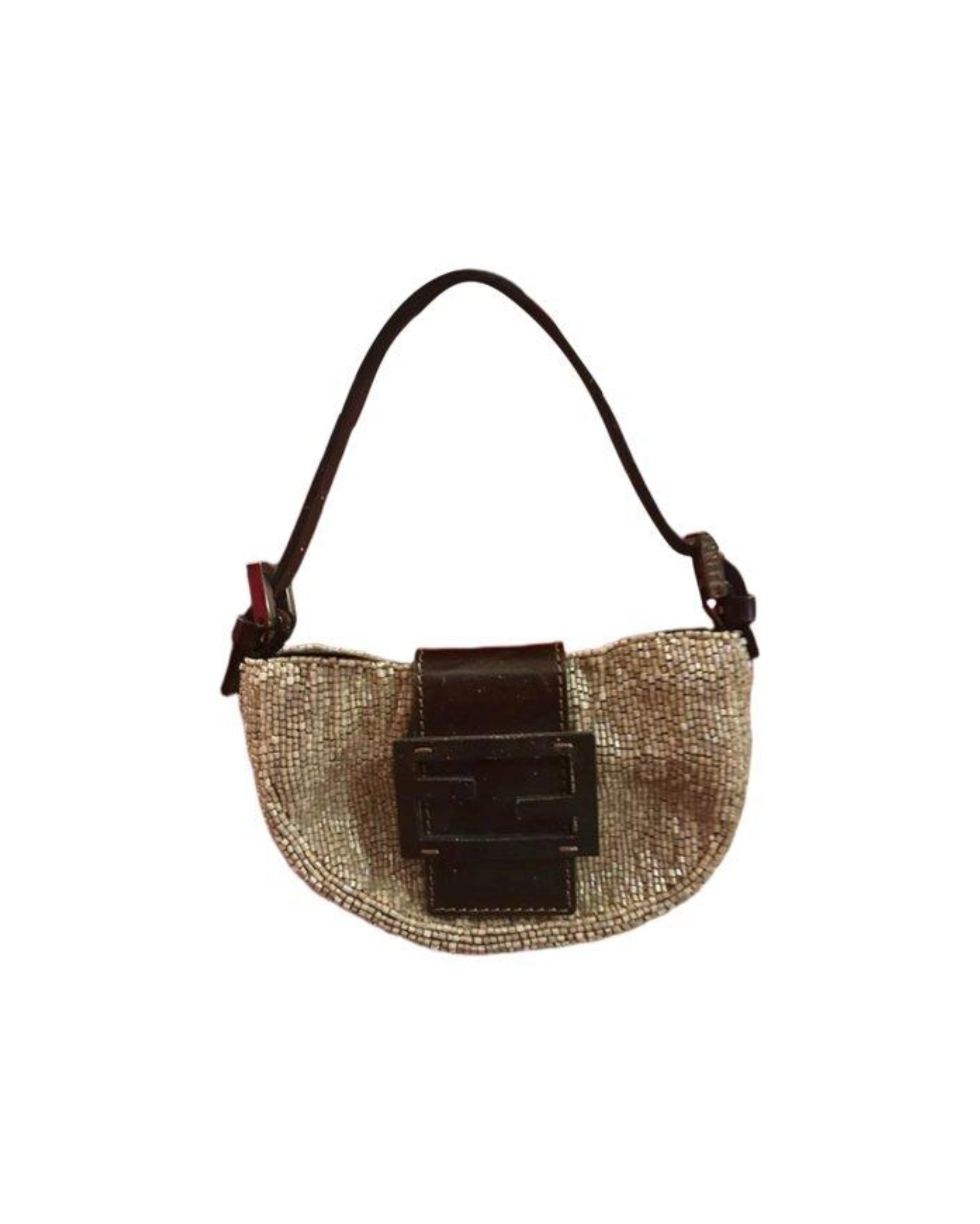 Fendi Croissant Vintage Leather Handbag