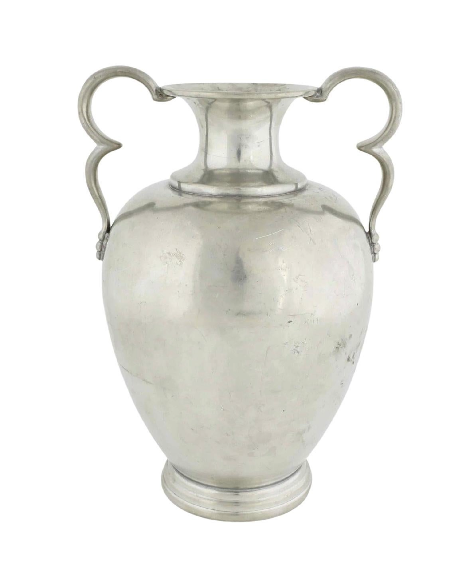 Swedish Modern Large Pewter Vase, Ernst Svedbom for Svenskt Tenn, 1960s
