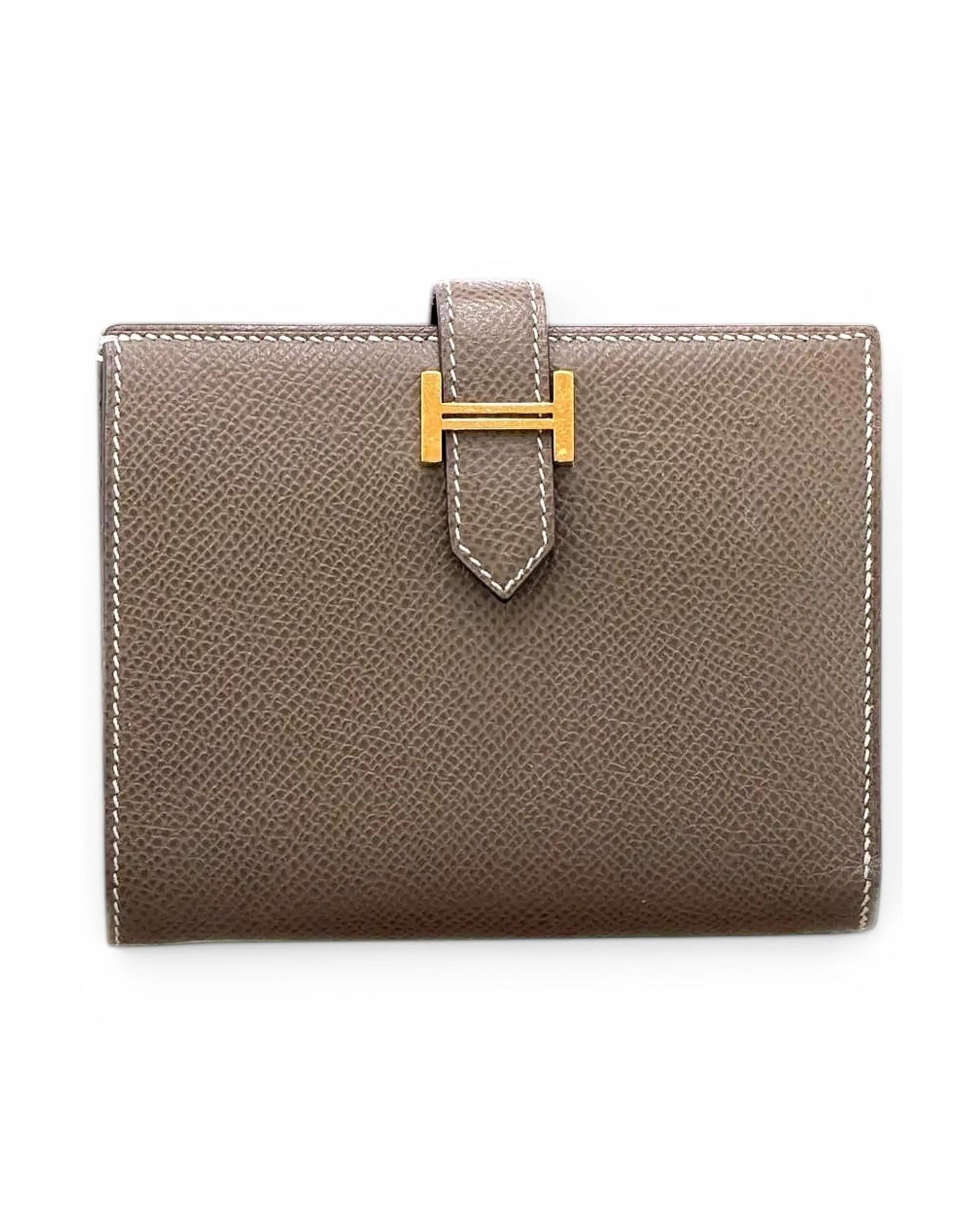 Hermès Béarn Leather Wallet (Grey)