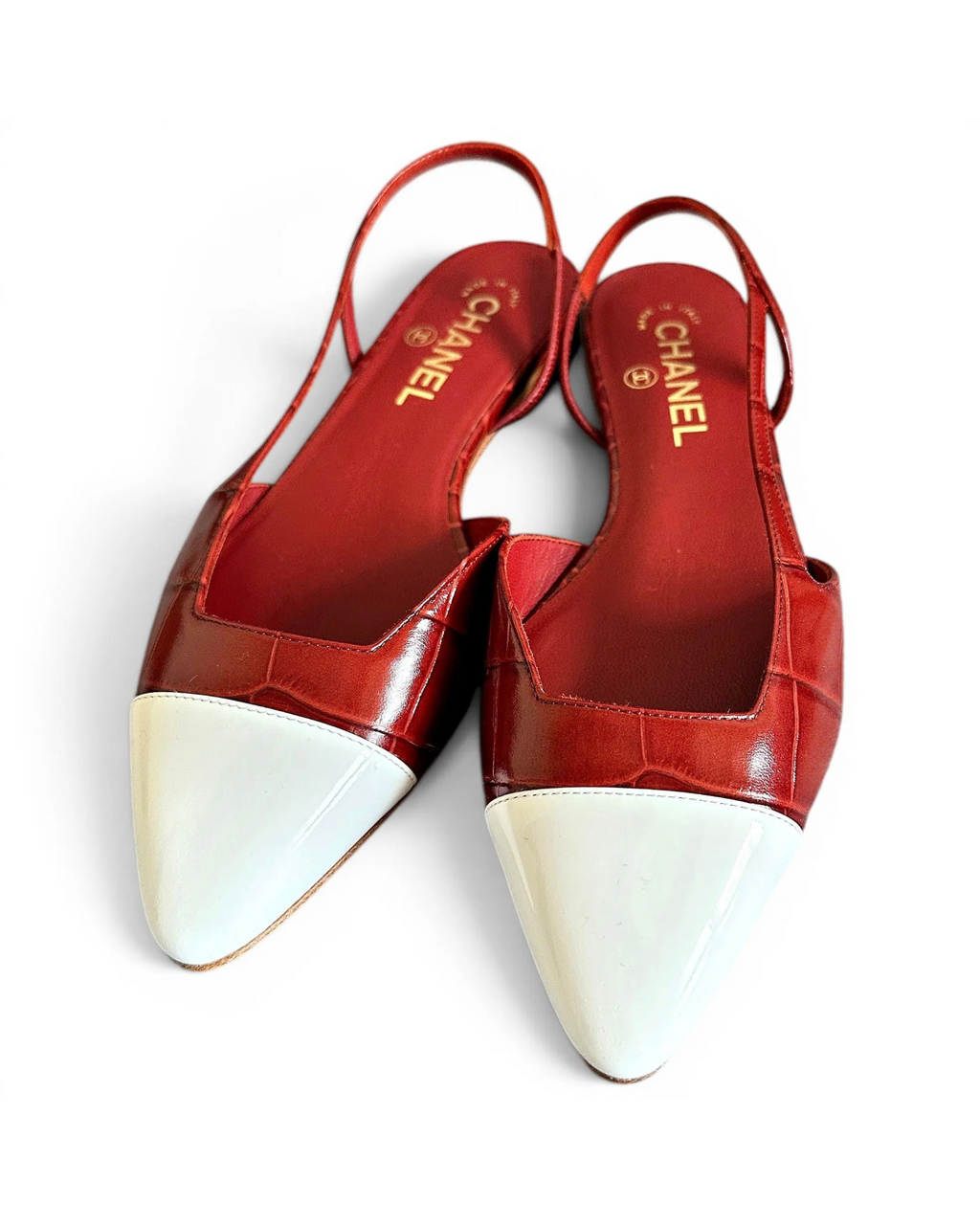 Chanel Cambon Pony-Style Calfskin Ballet Flats