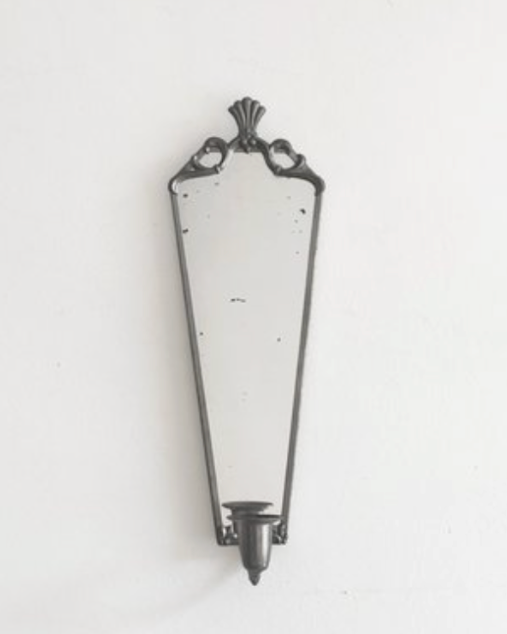 Small Swedish Grace Mirror in Tin and Glass, Svenskt Tenn, 1930s