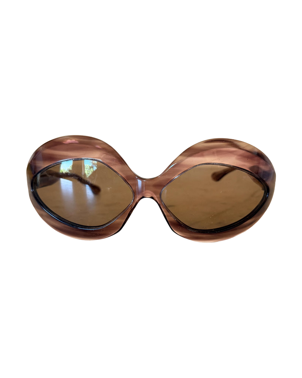 Vintage Jean Pierre Sunglasses, 1970s Oversized Oval Mask NOS