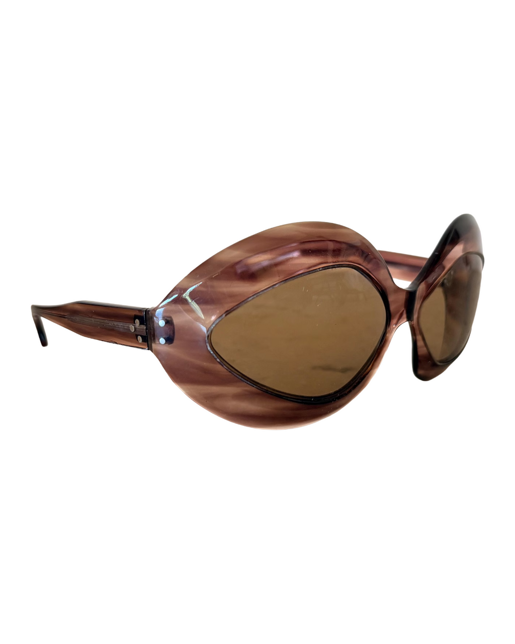 Vintage Jean Pierre Sunglasses, 1970s Oversized Oval Mask NOS