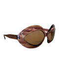 Vintage Jean Pierre Sunglasses, 1970s Oversized Oval Mask NOS