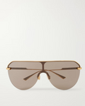 Long Ribbon Aviator-Style Gold-Tone Sunglasses