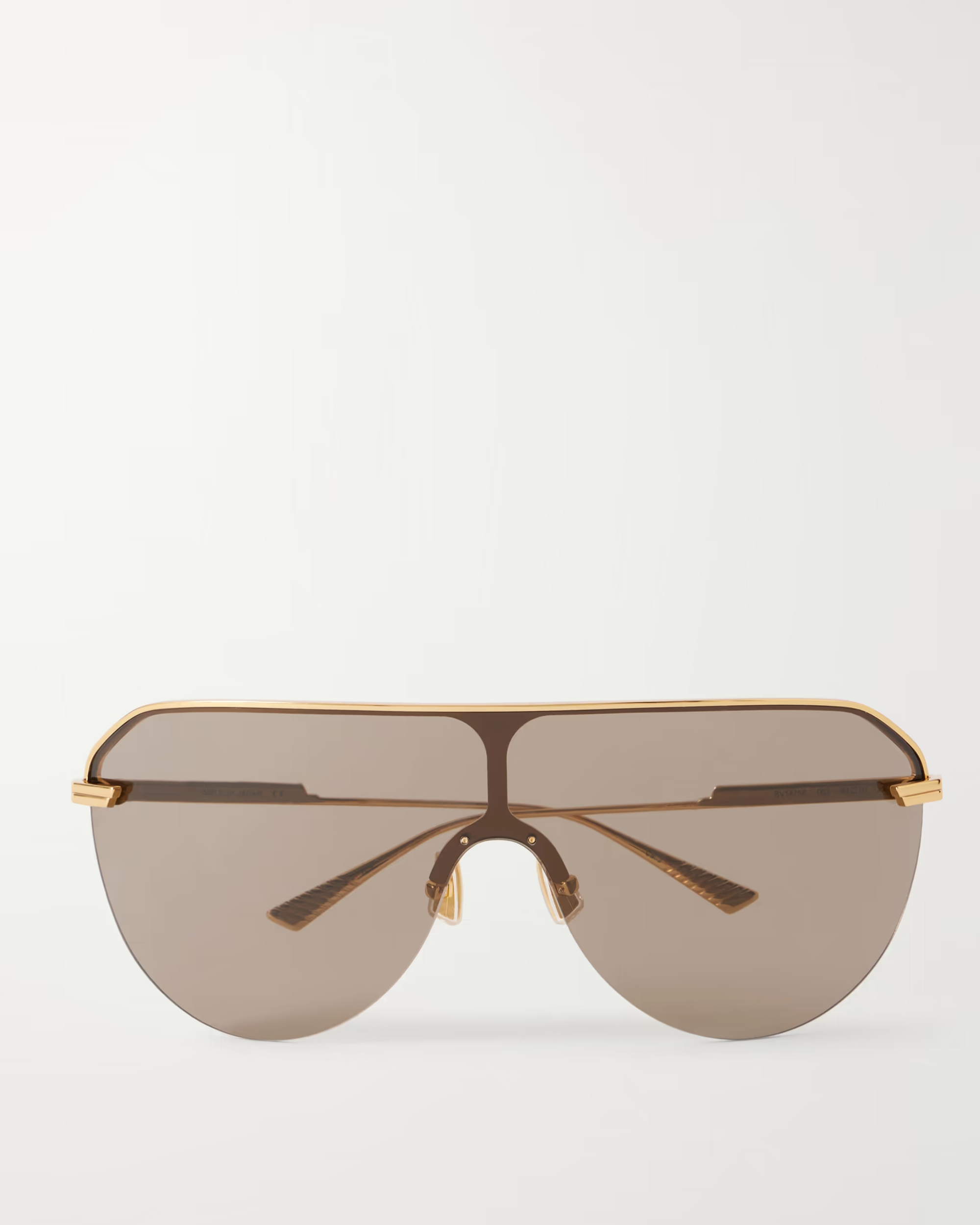 Long Ribbon Aviator-Style Gold-Tone Sunglasses