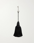 Tasseled Satin and Silver Bag Charm