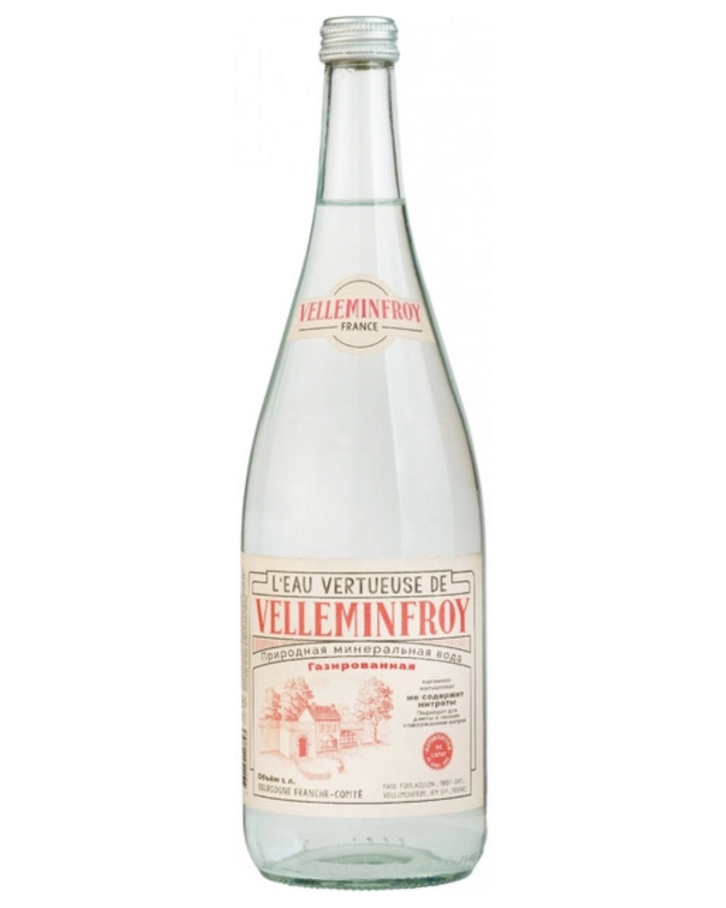 Velleminfroy Sparkling Water, 1L Glass