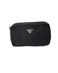 Prada Nylon Black Pouch with Triangle Logo