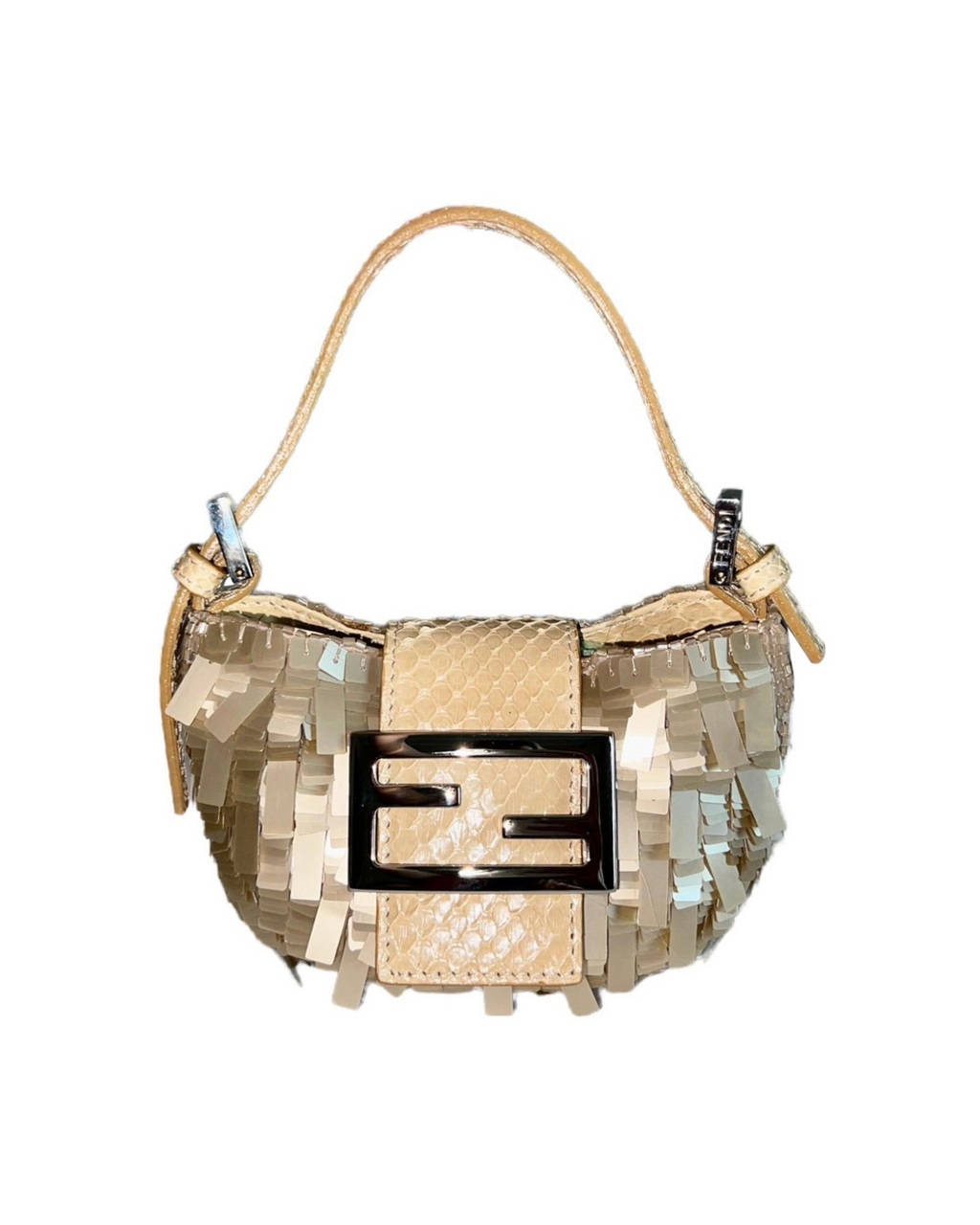 Fendi Croissant Vintage Leather Handbag