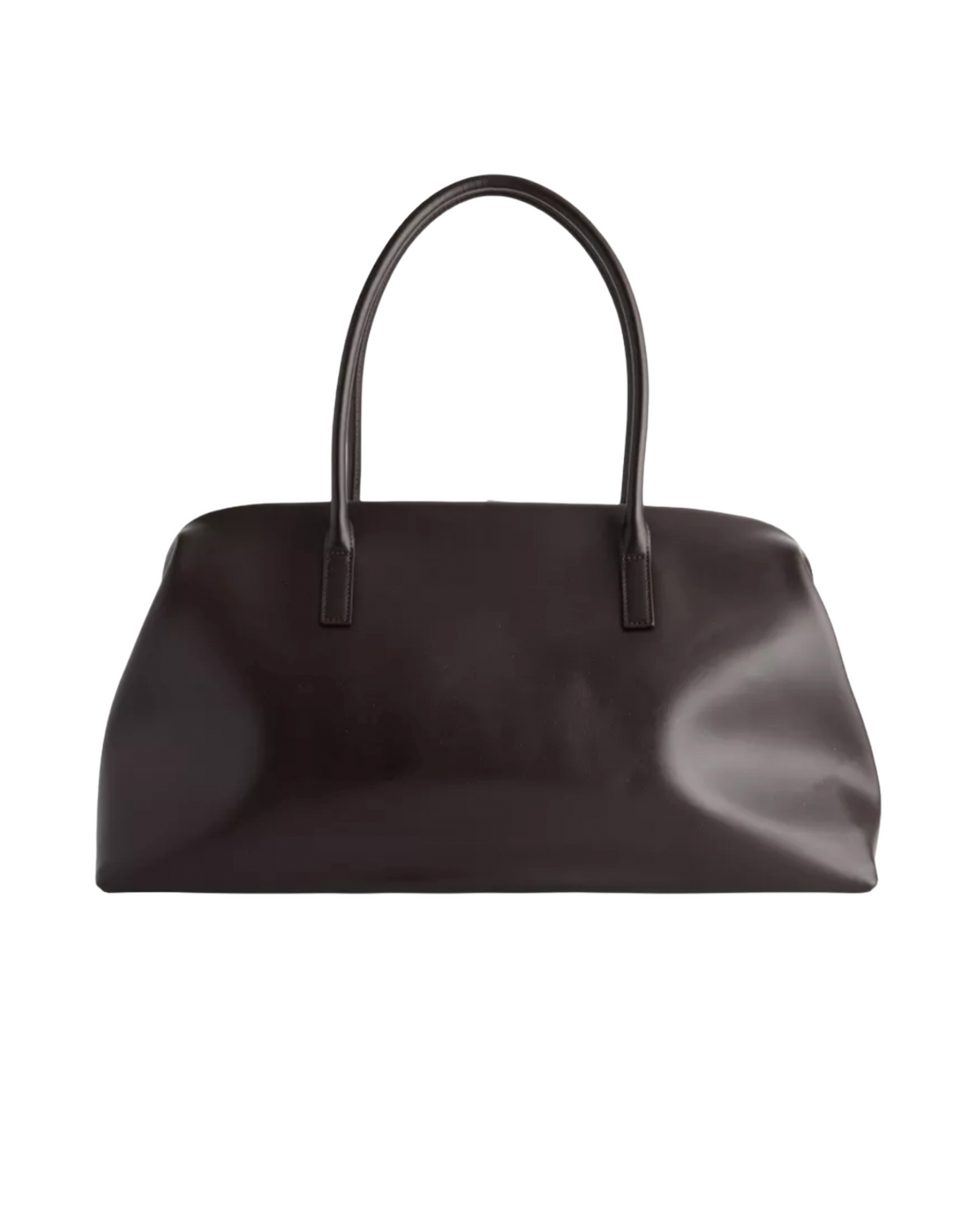 Club Large Leather Shoulder Bag, Chocolate