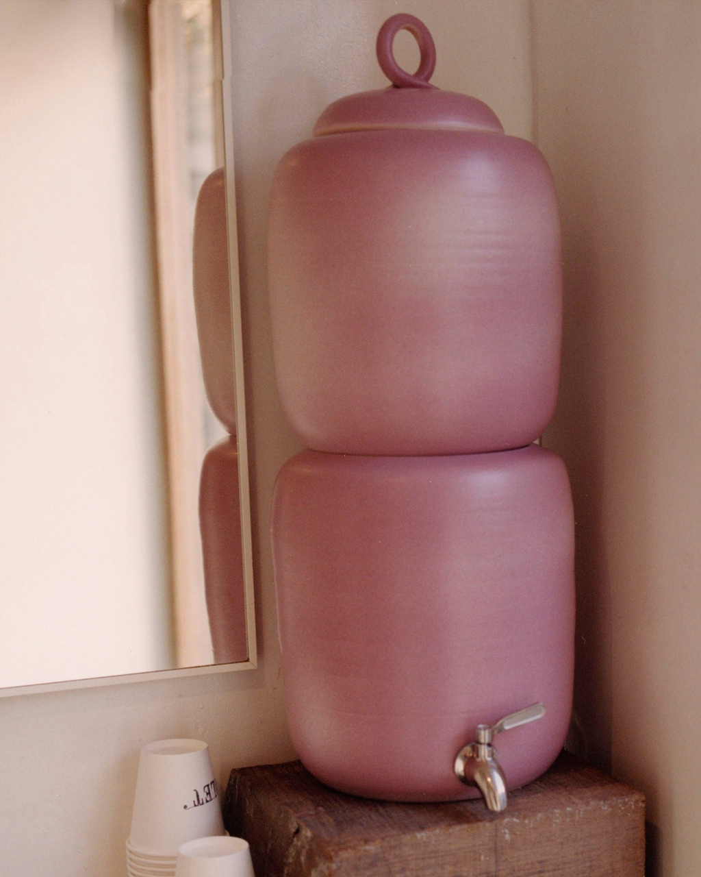 Hand Thrown Colour Glazed Ceramic Gravity Fed Water Filter