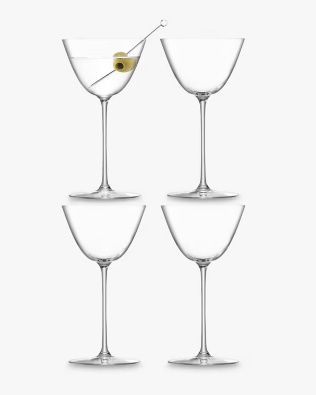LSA International Borough Martini Glasses, Set of 4, 195ml