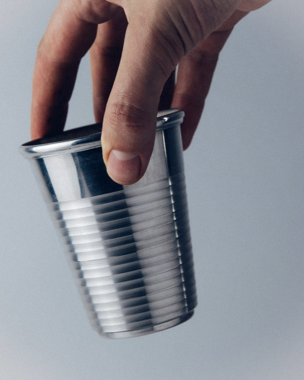 Pewter Plastic Cup