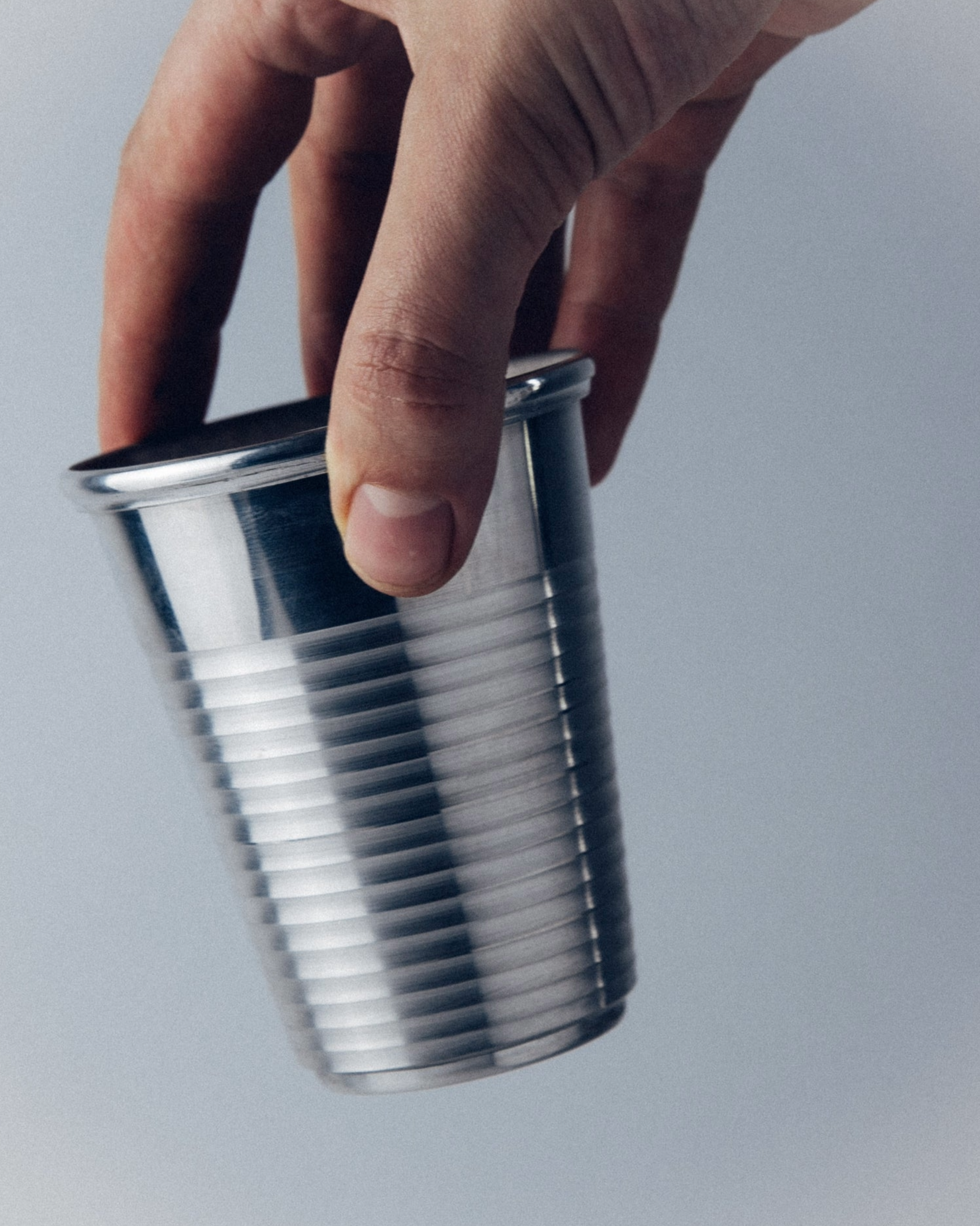 Pewter Plastic Cup