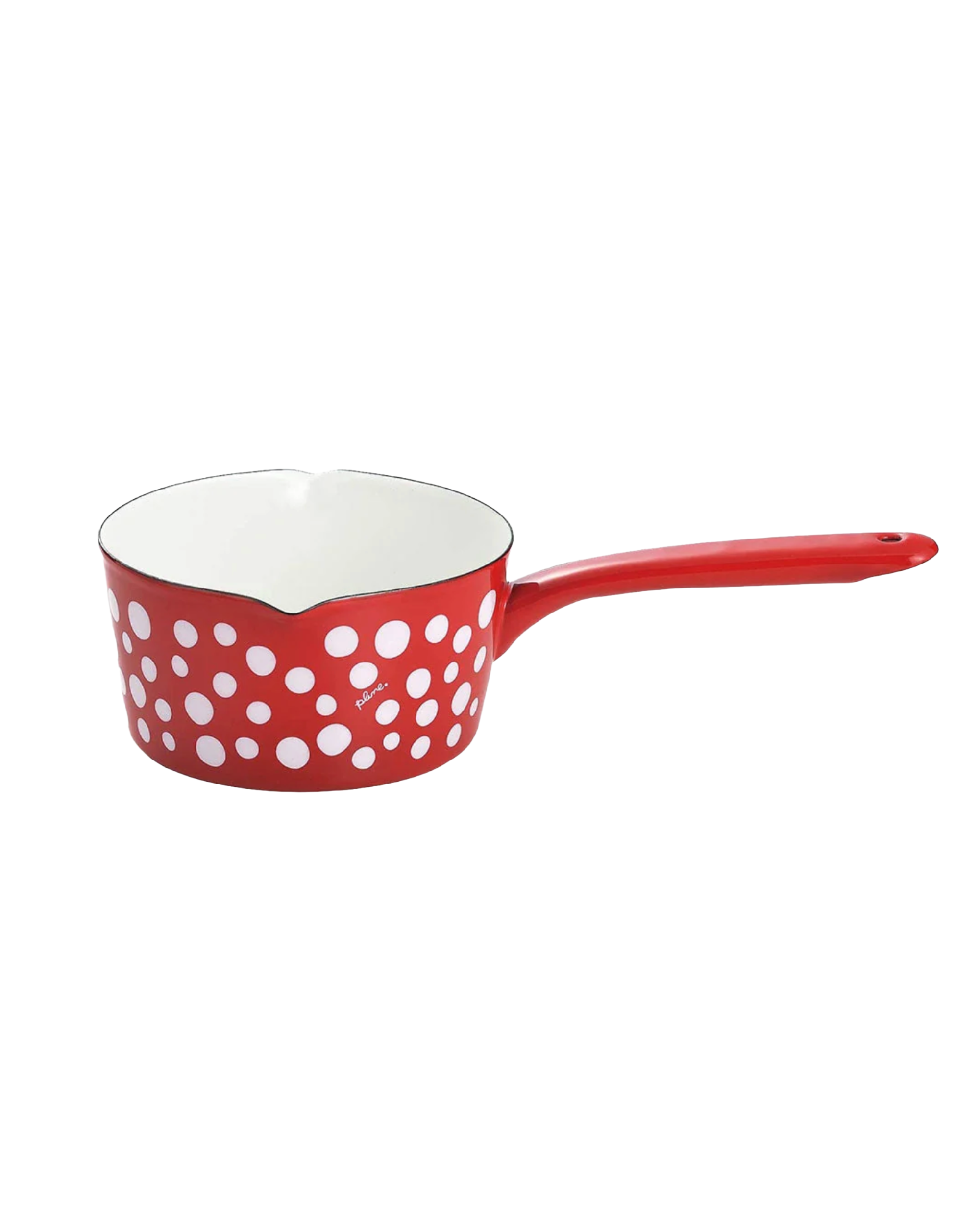 Yutaka Horo Enameled Milk Pan (Plune Dot)