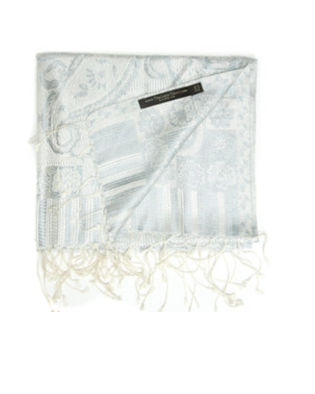 Bianca Silk Pashmina Scarf, Silver