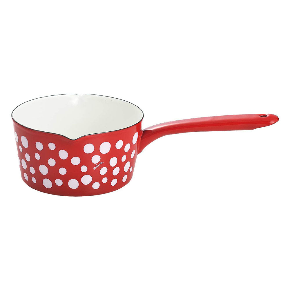 Yutaka Horo Enameled Milk Pan (Plune Dot)
