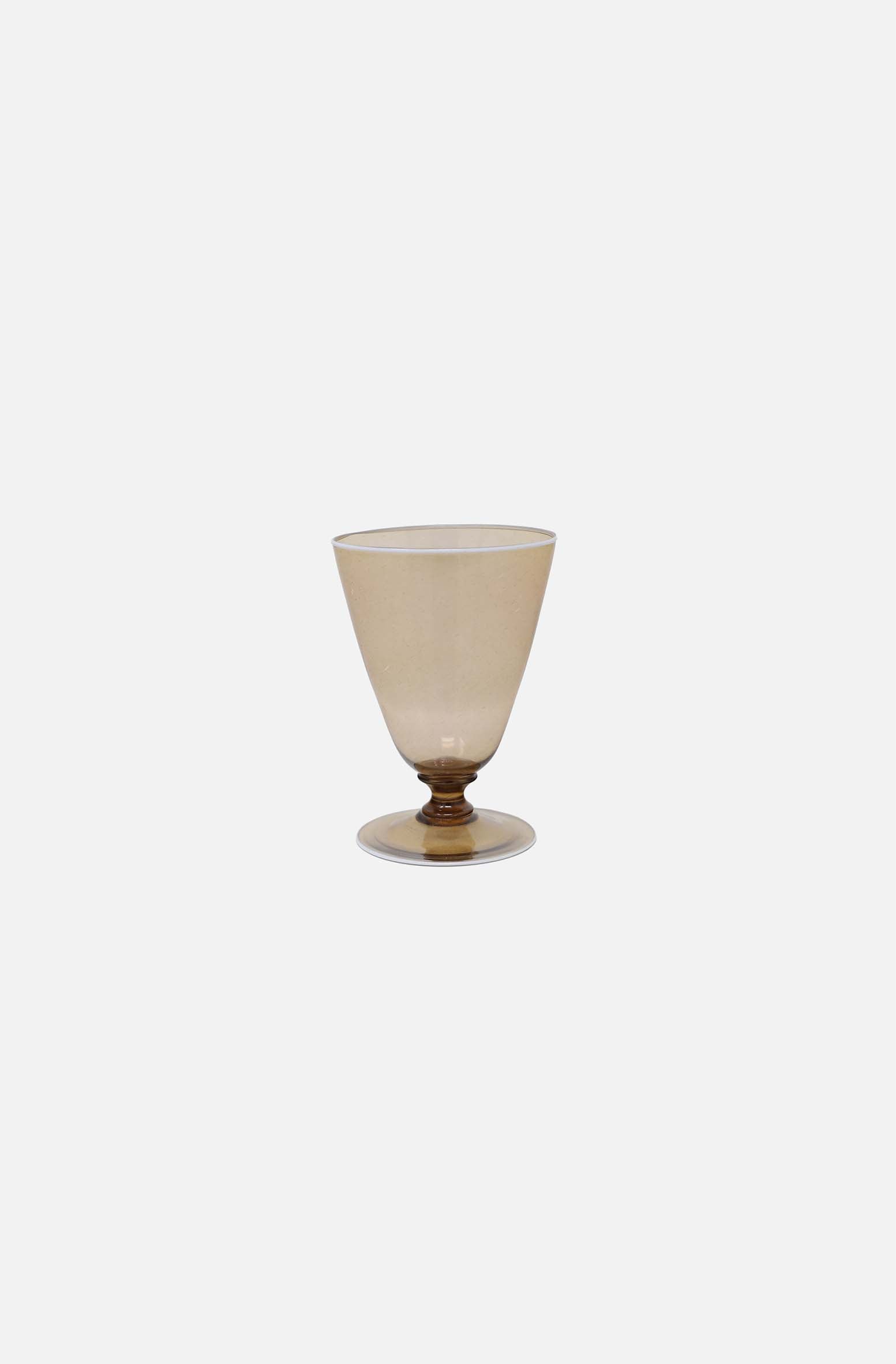 Conic Murano Wine Glass in Brown