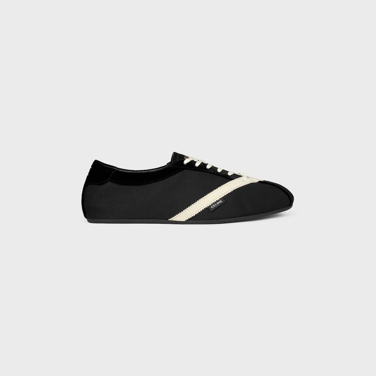 Celine The Flat Sneaker in black and white