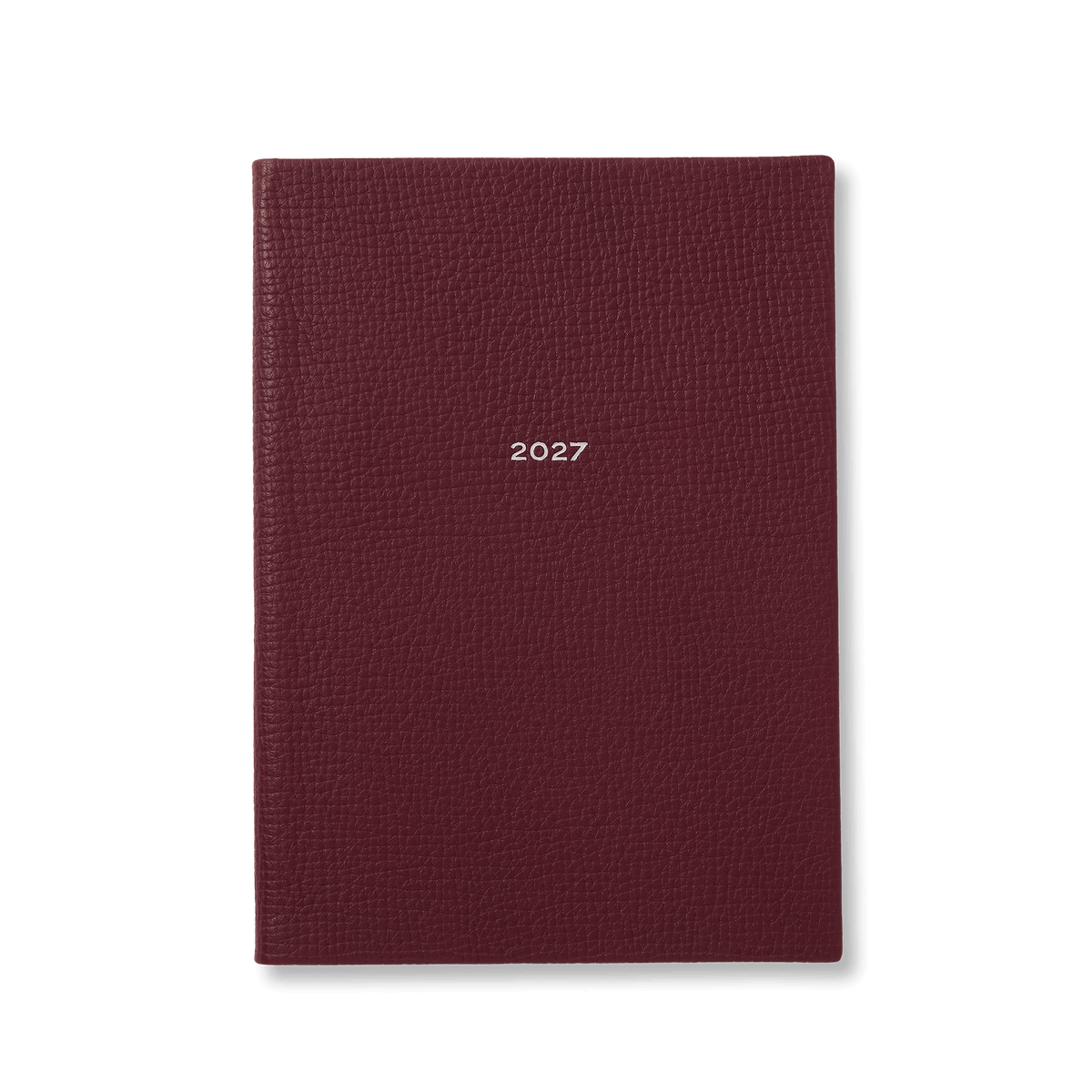 Smythson 2027 Soho Weekly Diary in Ludlow, Dark Cherry