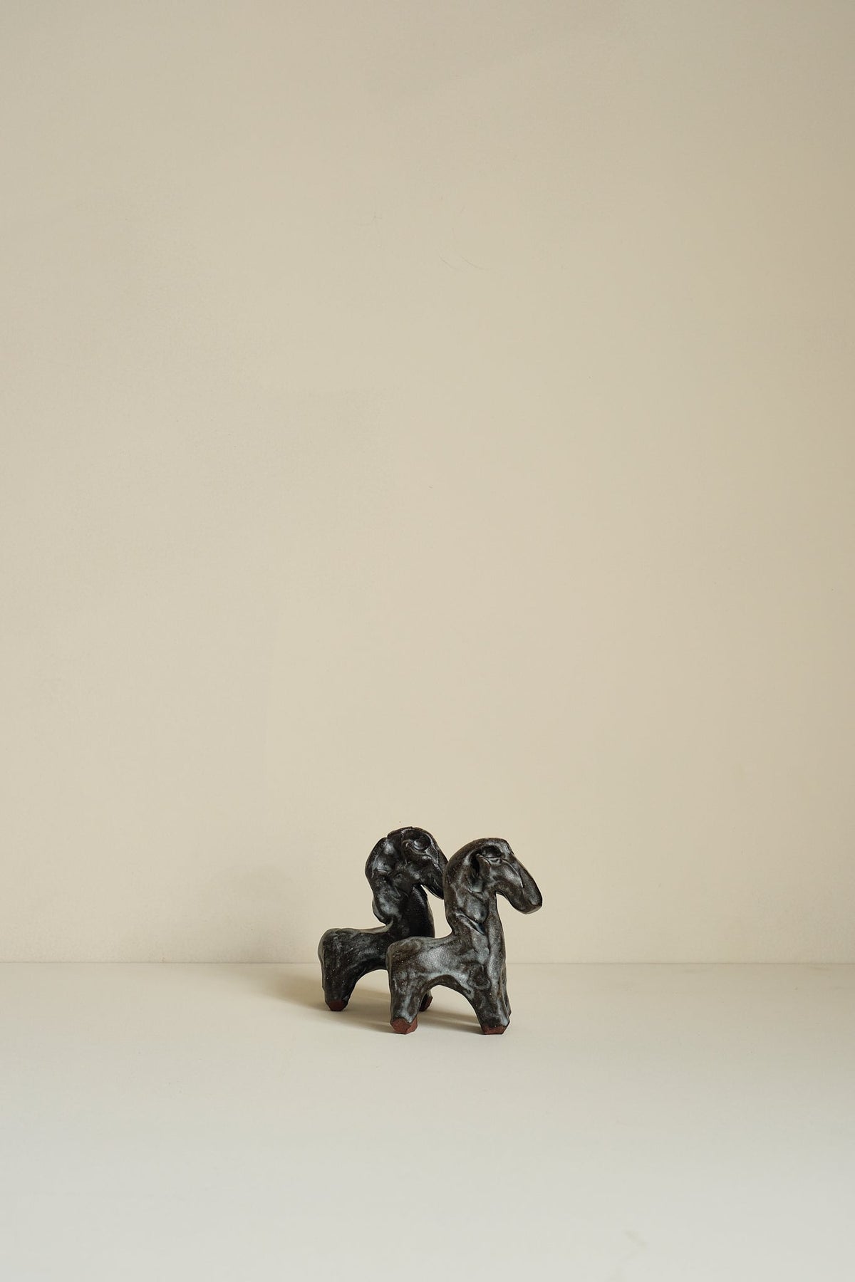 Grace McCarthy Blue Glaze Stoneware Horse