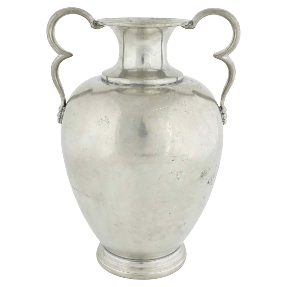 Swedish Modern Large Pewter Vase, Ernst Svedbom for Svenskt Tenn
