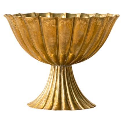 Josef Hoffmann, Wiener Werkstätte Brass Repoussé Bowl