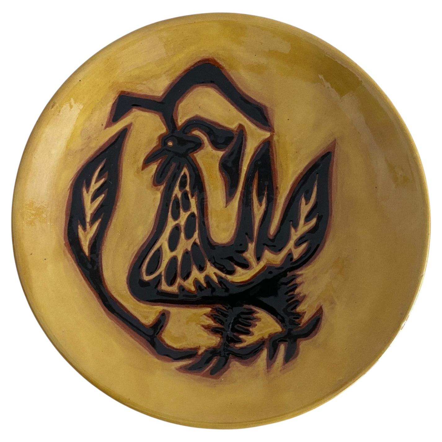 Terracotta Plate by Jean Lurçat