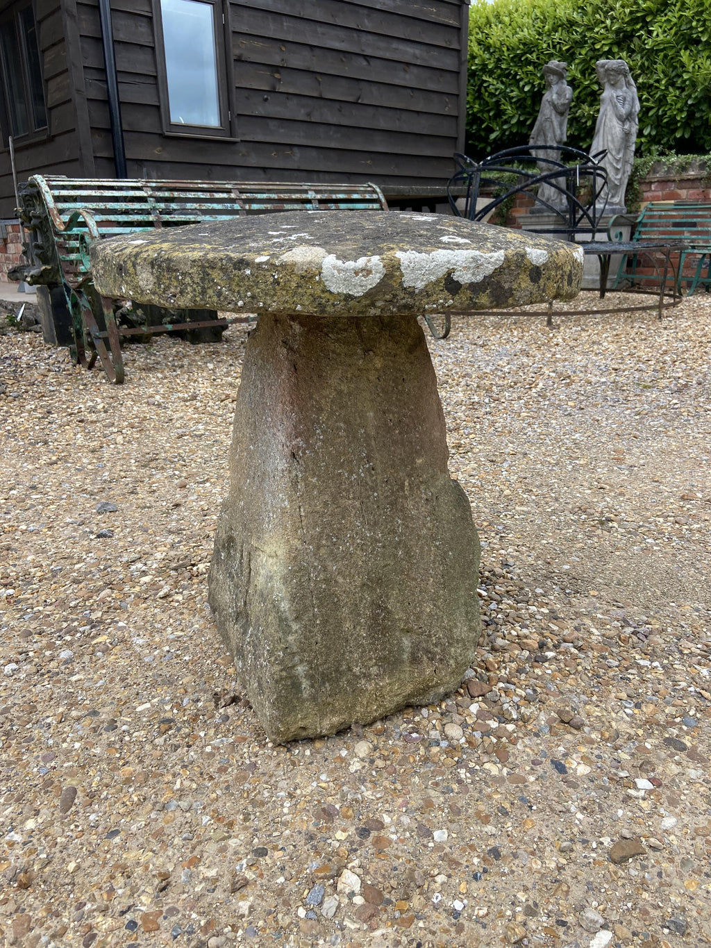 Garden Antique Reclaimed Old Staddle Hand Carved Stone