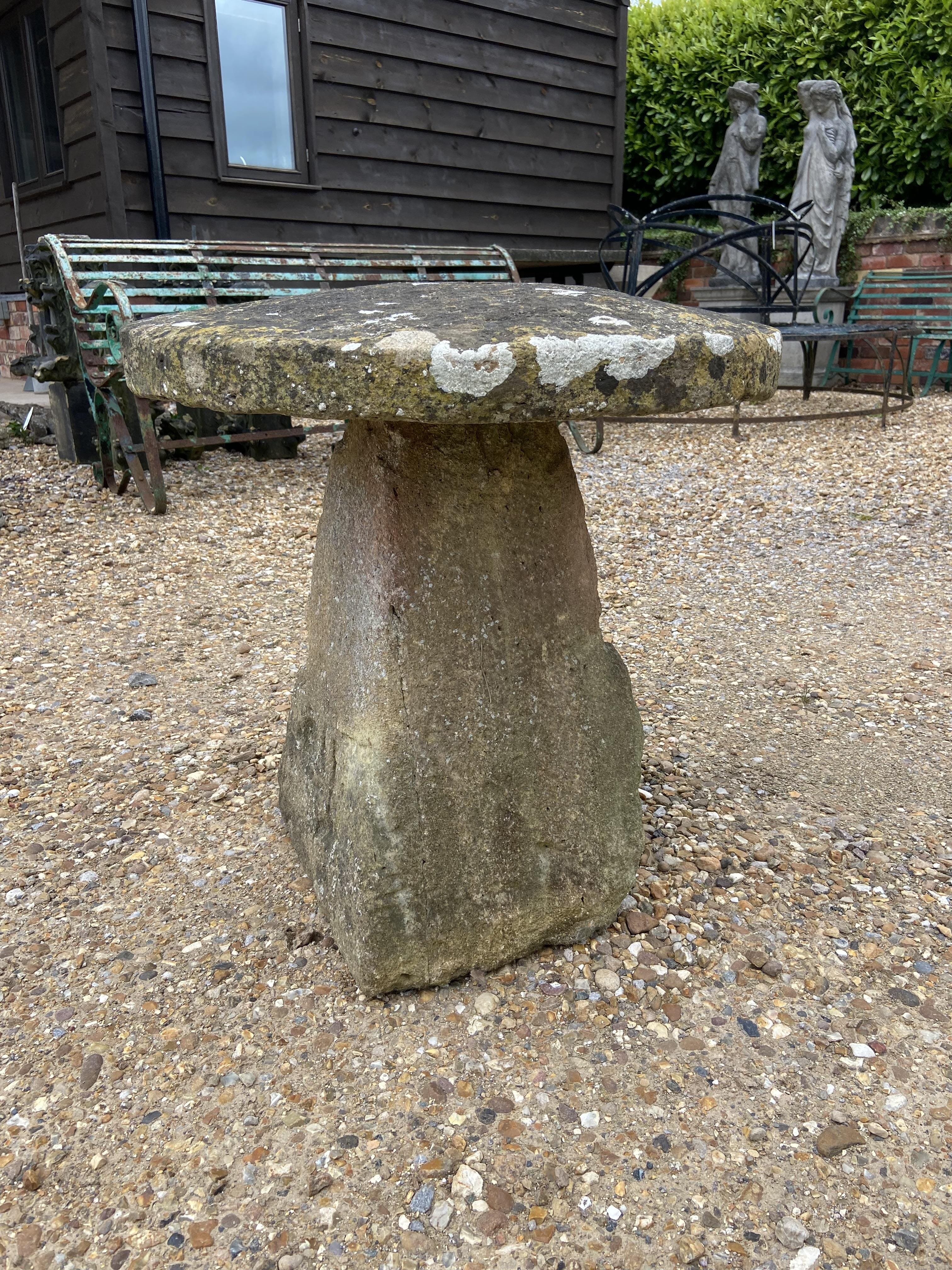 Garden Antique Reclaimed Old Staddle Hand Carved Stone
