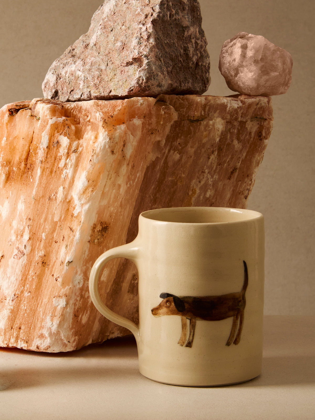 Liz Rowland Long Dog Hand-Painted Ceramic Mug