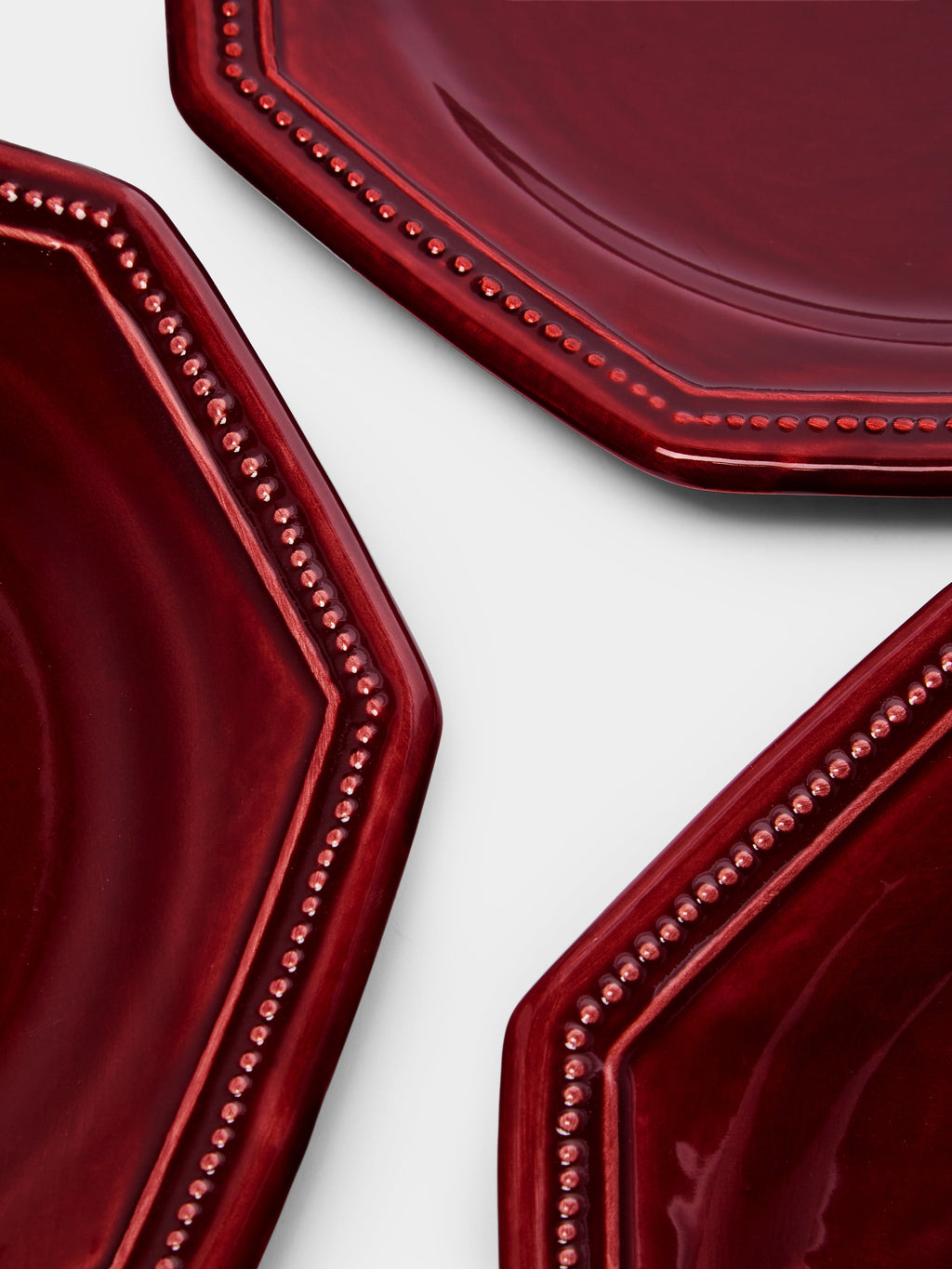 Louis XVI Hand-Glazed Ceramic Side Plates, Set of 4 (23cm)