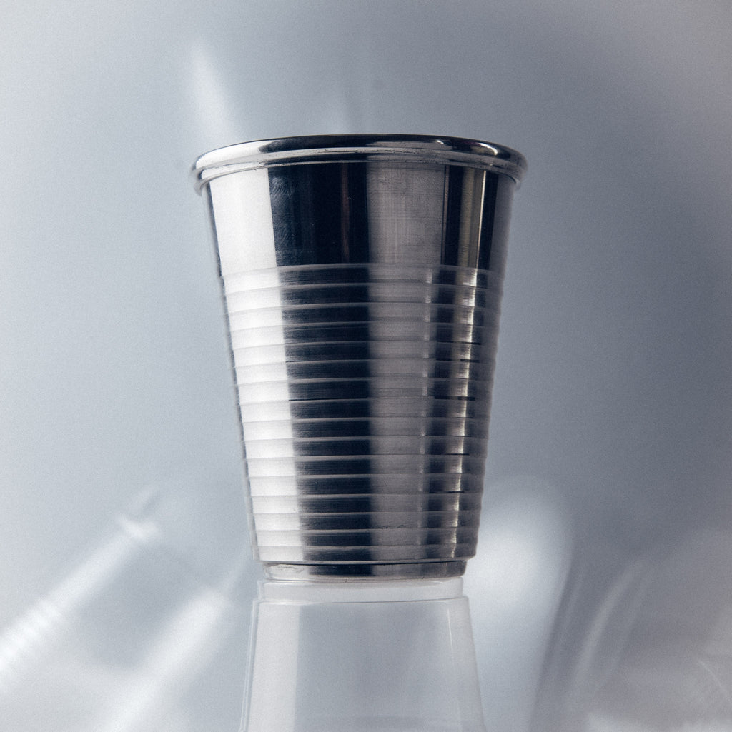 Pewter Plastic Cup