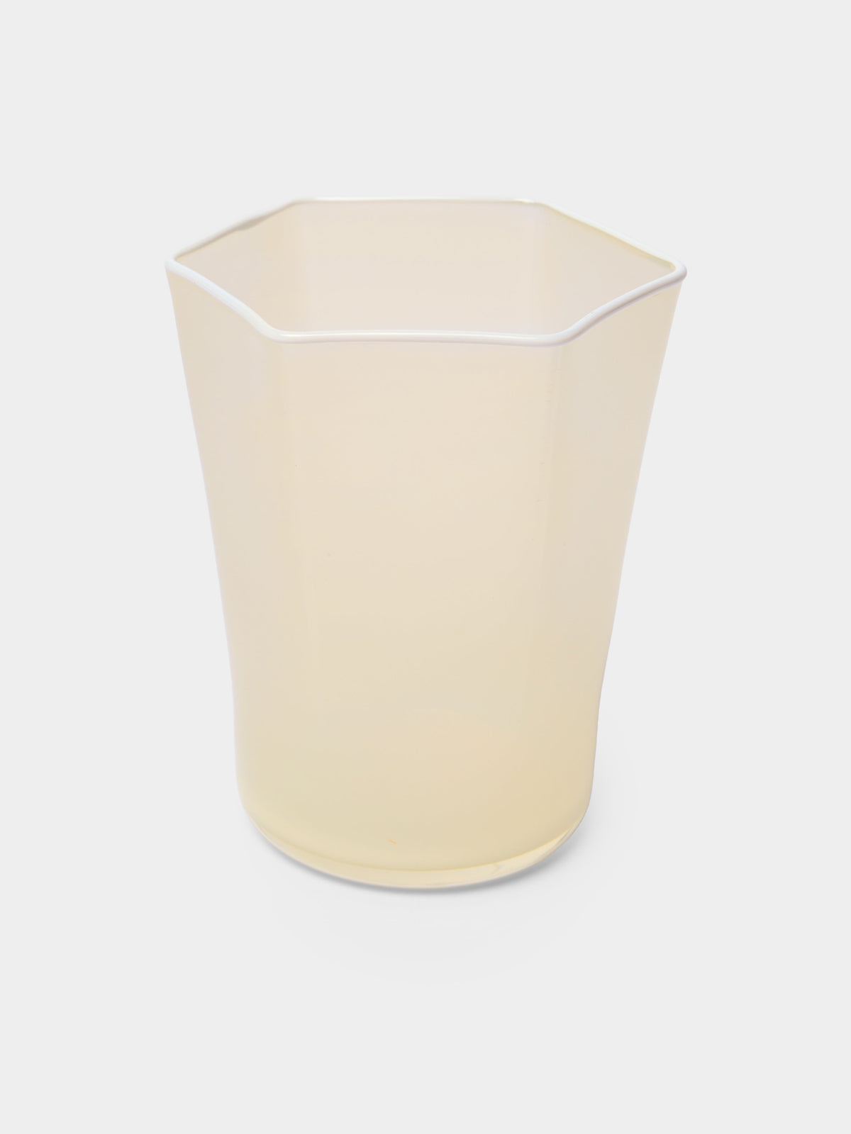 Cosima Hex Hand-Blown Glass Tumbler, Yellow