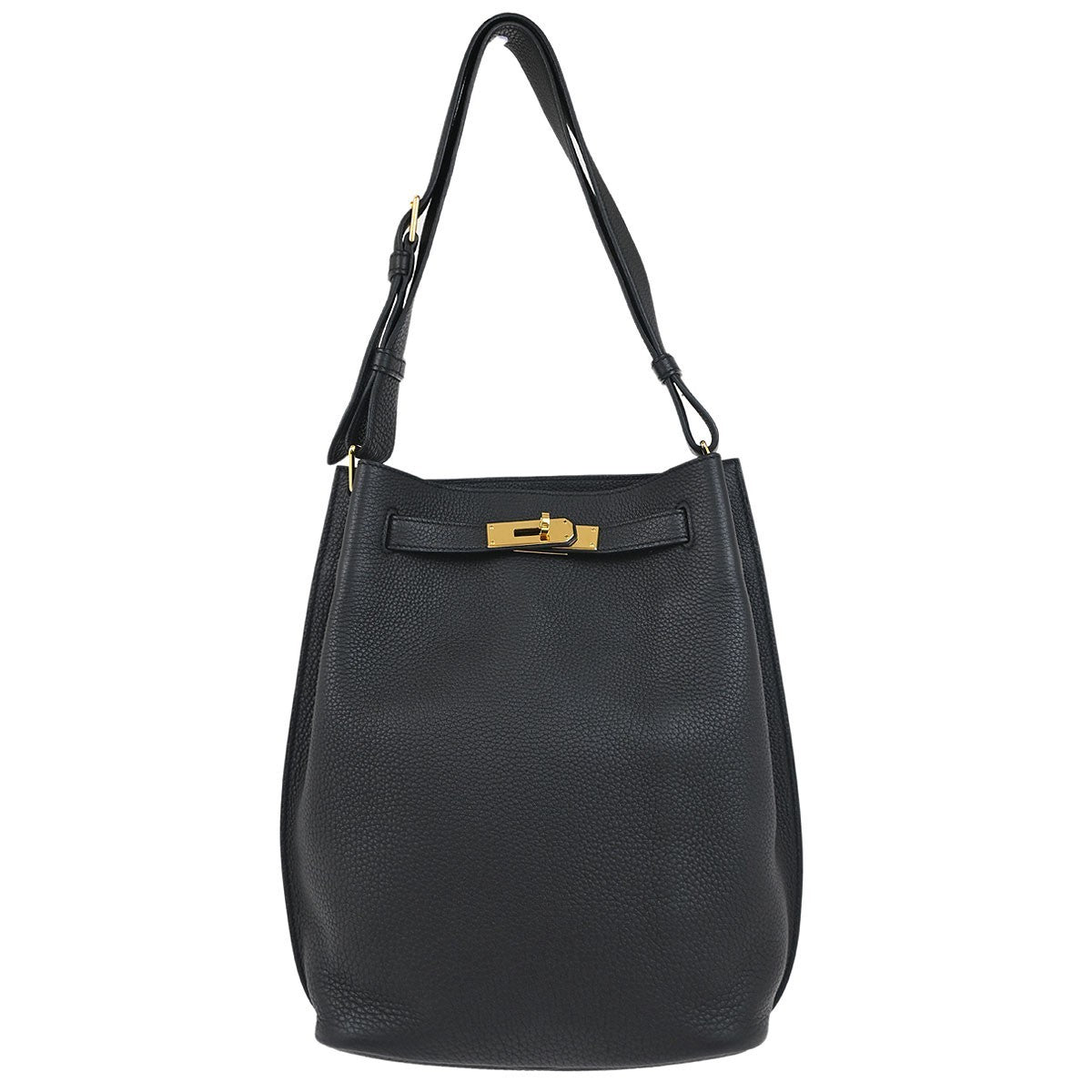 Hermes Black Togo So Kelly 22 Shoulder Bag