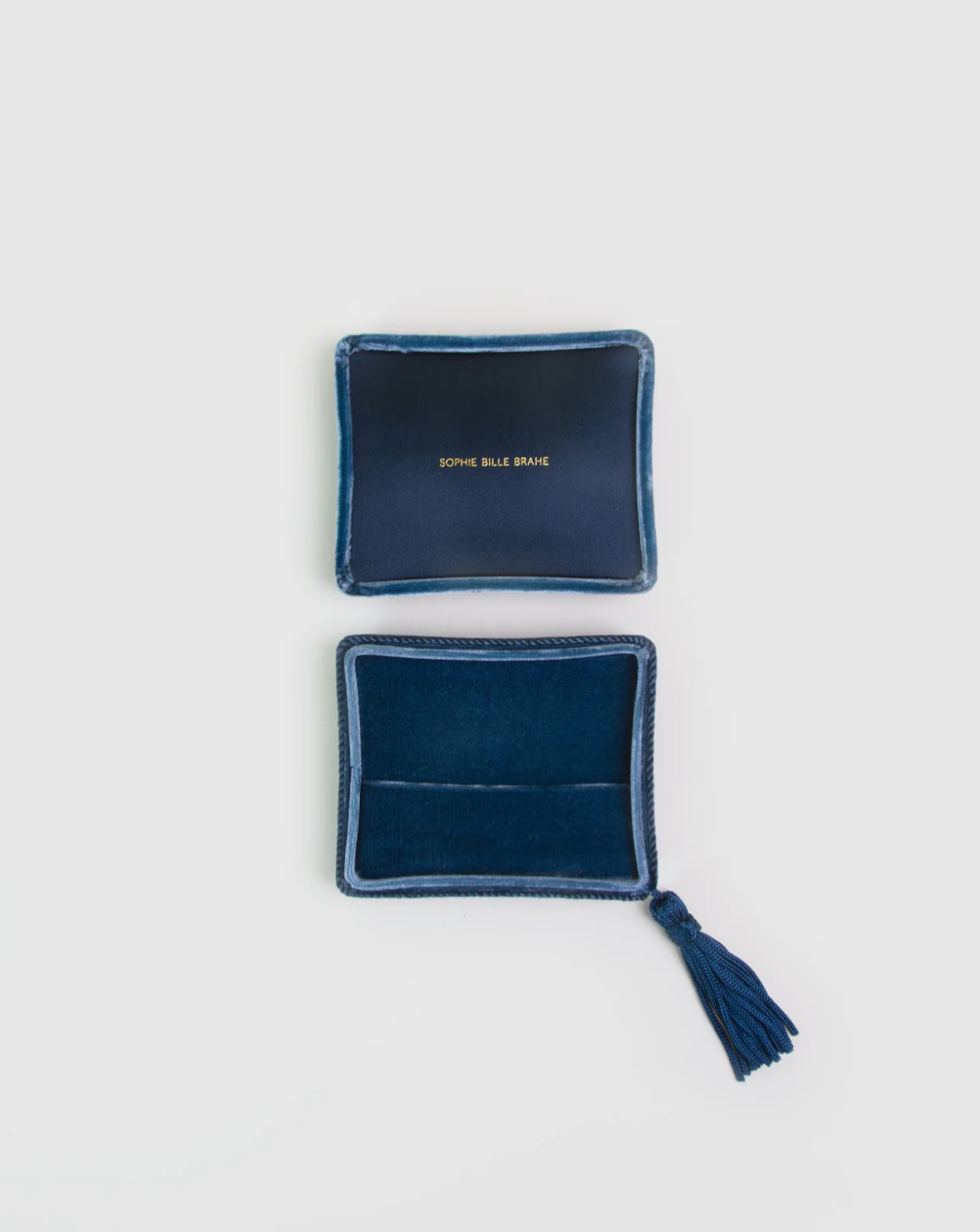 Sophie Bille Brahe Velvet Blue jewelry box interior